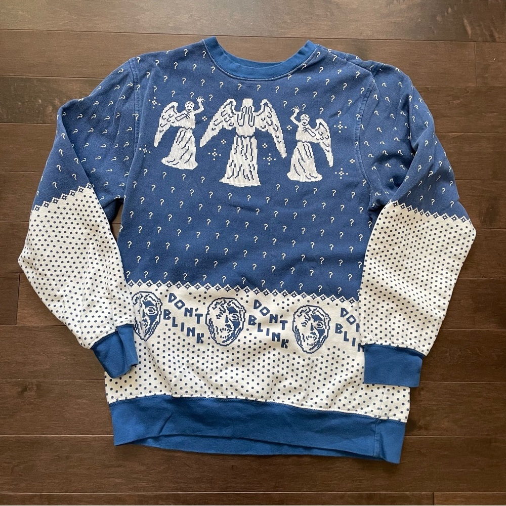 Doctor Who Ugly Christmas Sweatshirt by Ripple Junction Size Small